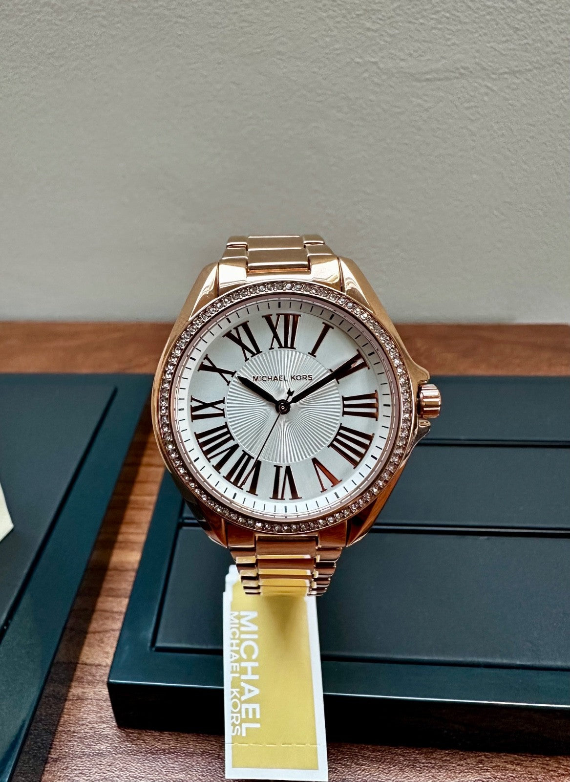 Michael Kors Kaycie MK4853 Women's Watch, Rose Gold Crystal & White Dial – photo 1