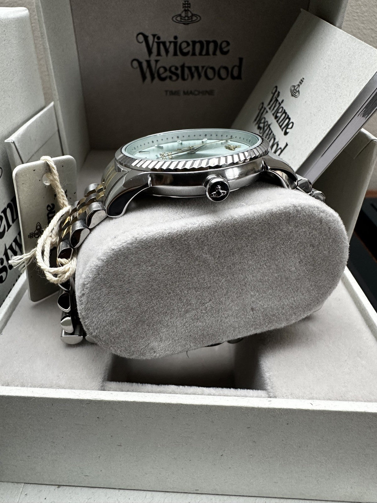 Vivienne Westwood Seymour VV240LGRSG Ladies' Watch, Pastel Green & Gold Dial – photo 6