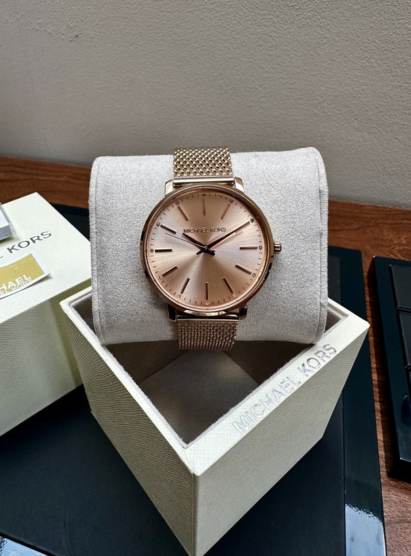 Michael Kors Pyper MK4340 Women's Watch – Rose Gold Tone Mesh, 38 mm