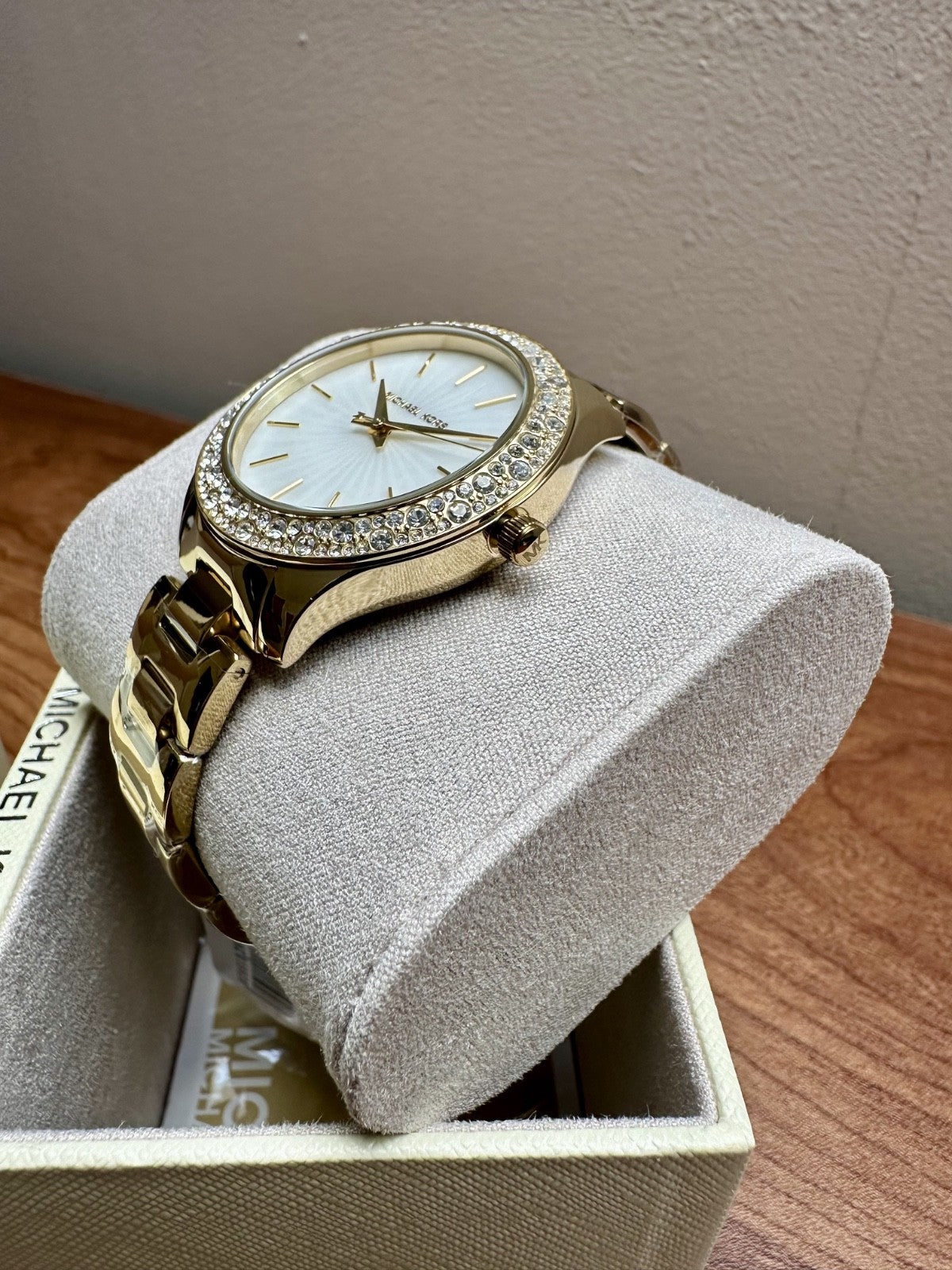Michael Kors Liliane MK4555 Ladies' Watch, Gold & Crystal Bezel – photo 2