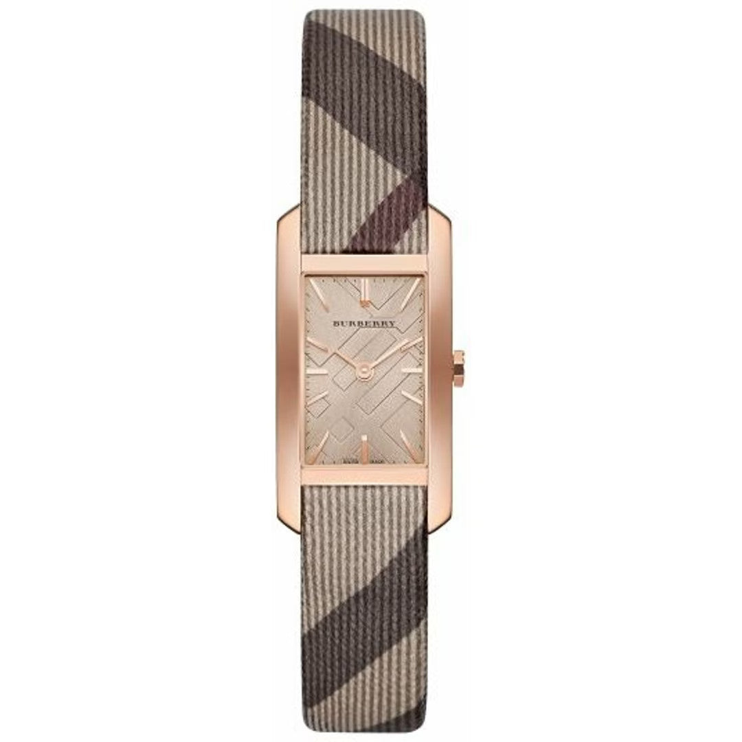 Burberry The Pioneer BU9510 Women's Watch, Rose Gold & Check Leather, 20 mm – photo 1