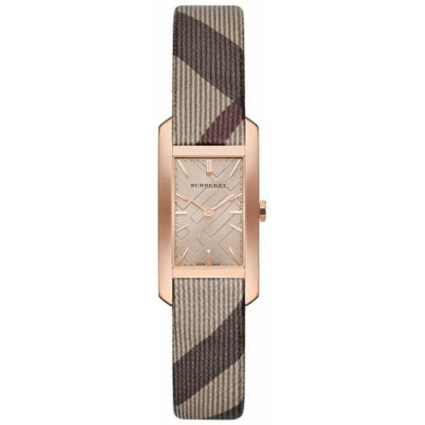 Burberry The Pioneer BU9510 Women's Watch – Rose Gold & Check Leather, 20 mm