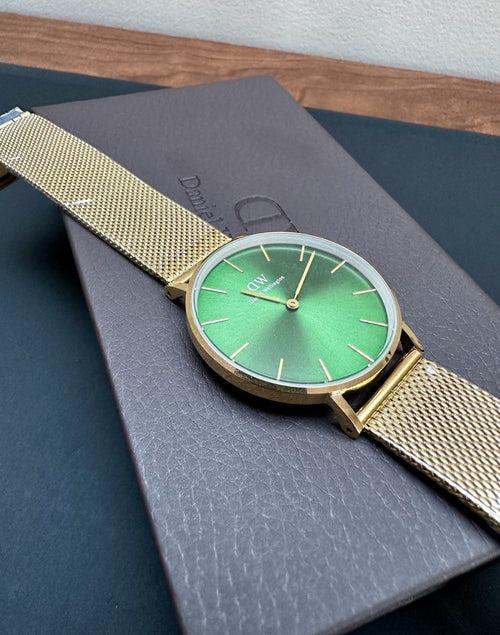 Daniel Wellington Emerald DW00100481 Ladies' Mesh Watch, Green & Gold, 36 mm – photo 2