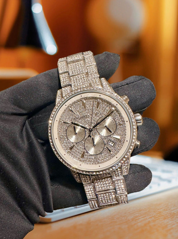 Michael Kors Ritz MK6746 Women's Crystal Chronograph Watch – 41 mm