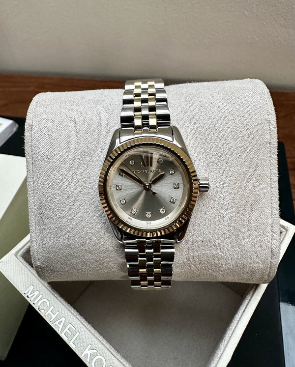 Michael Kors Lexington MK4815 Women's Watch – Grey & Pink Dial, Gold Bracelet