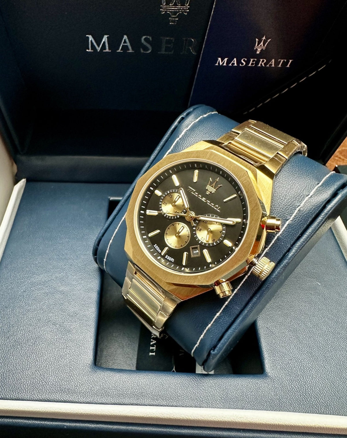 Maserati Stile R8873642001 Men's Chronograph Watch, Black & Gold – photo 2