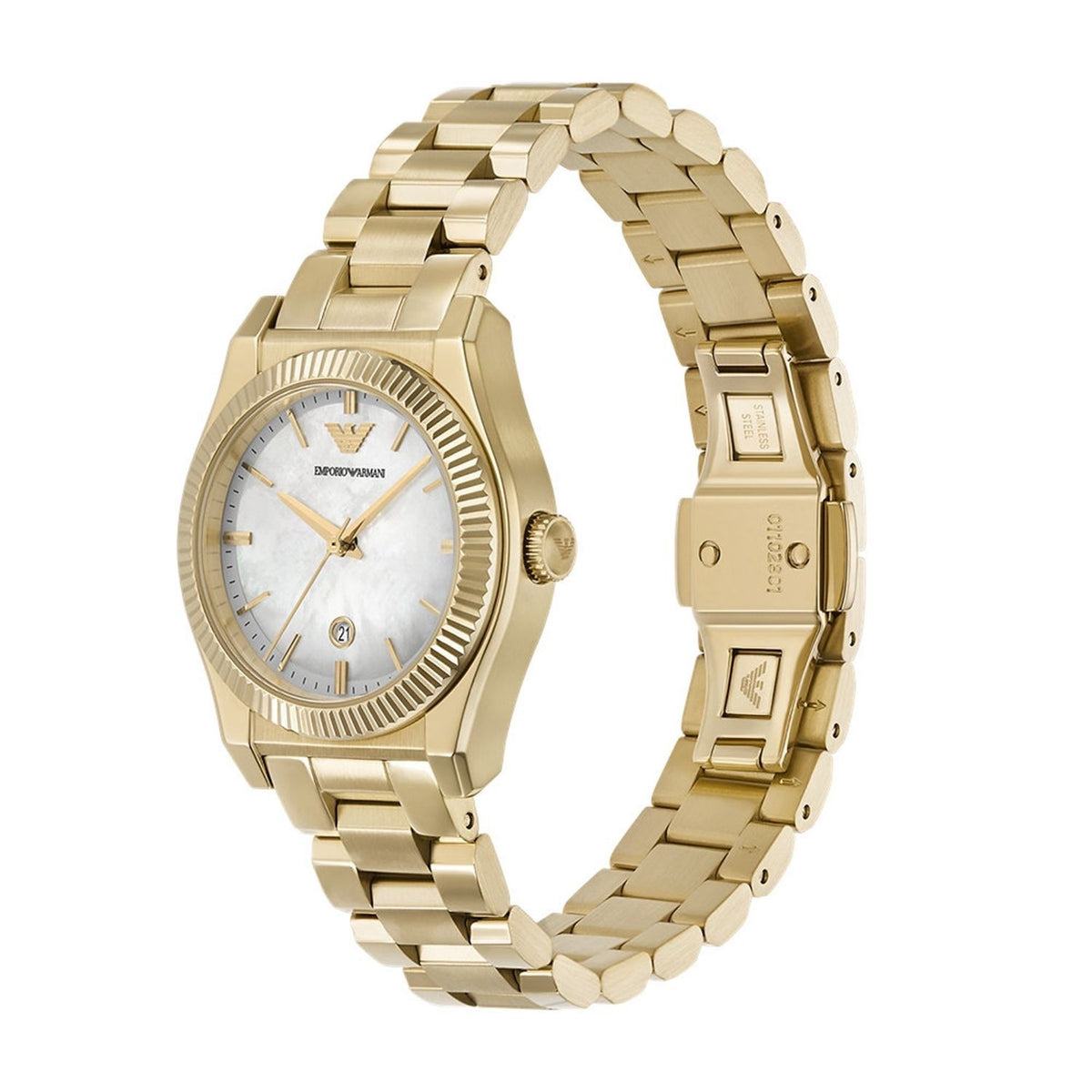 Emporio Armani AR11657 Women's Watch, Mother of Pearl & Gold, 32 mm – photo 2