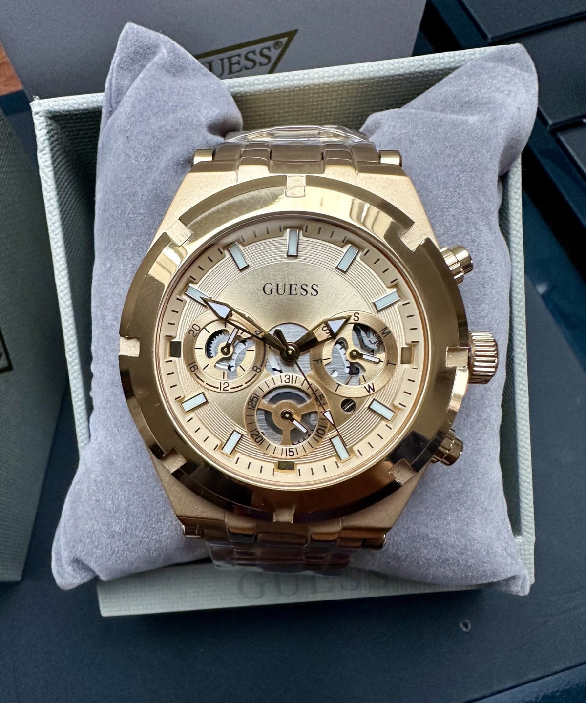 GUESS Continental GW0260G4 Men's Watch, Gold Tone, 44 mm – photo 1