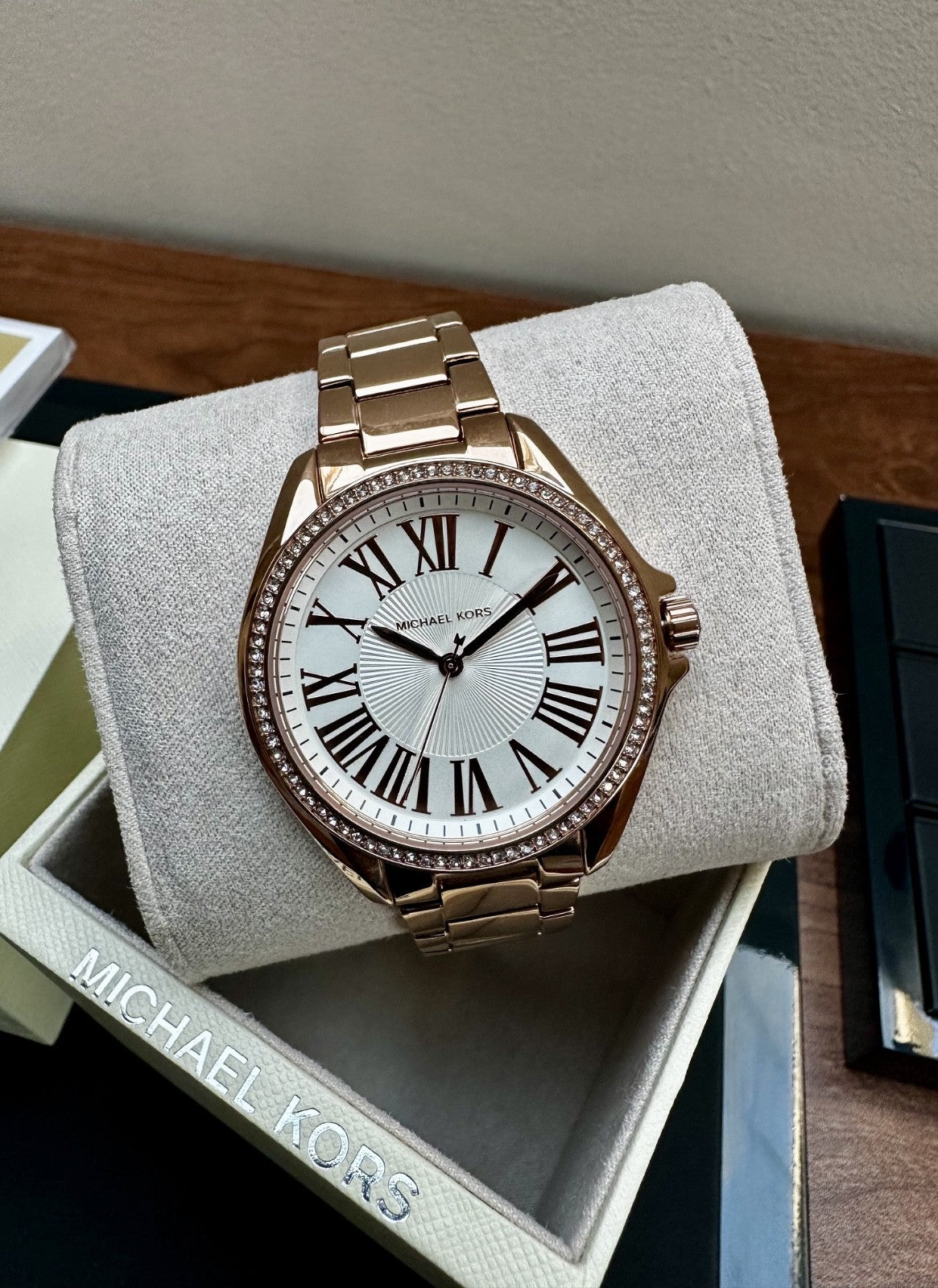 Michael Kors Kaycie MK4853 Women's Watch, Rose Gold Crystal & White Dial – photo 2