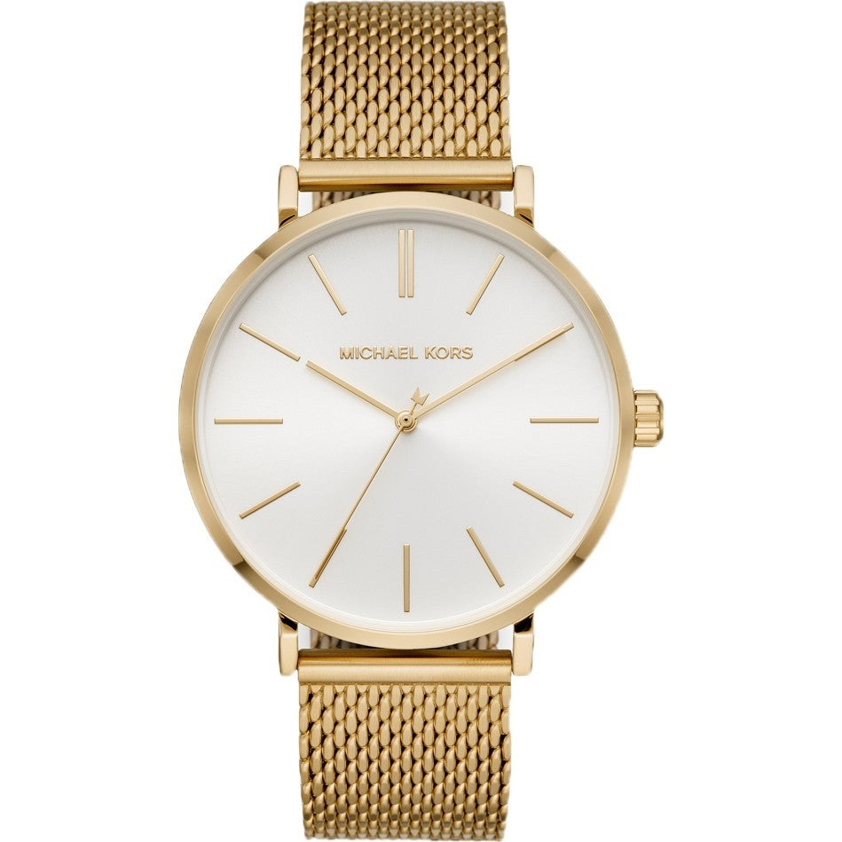 Michael Kors Auden MK7150 Men's Watch, Gold Tone Mesh, 42 mm – photo 1