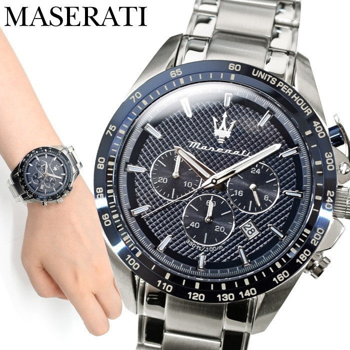 Maserati Traguardo R8873612043 Men's Chronograph Watch, Blue Dial & Steel, 45 mm – photo 1