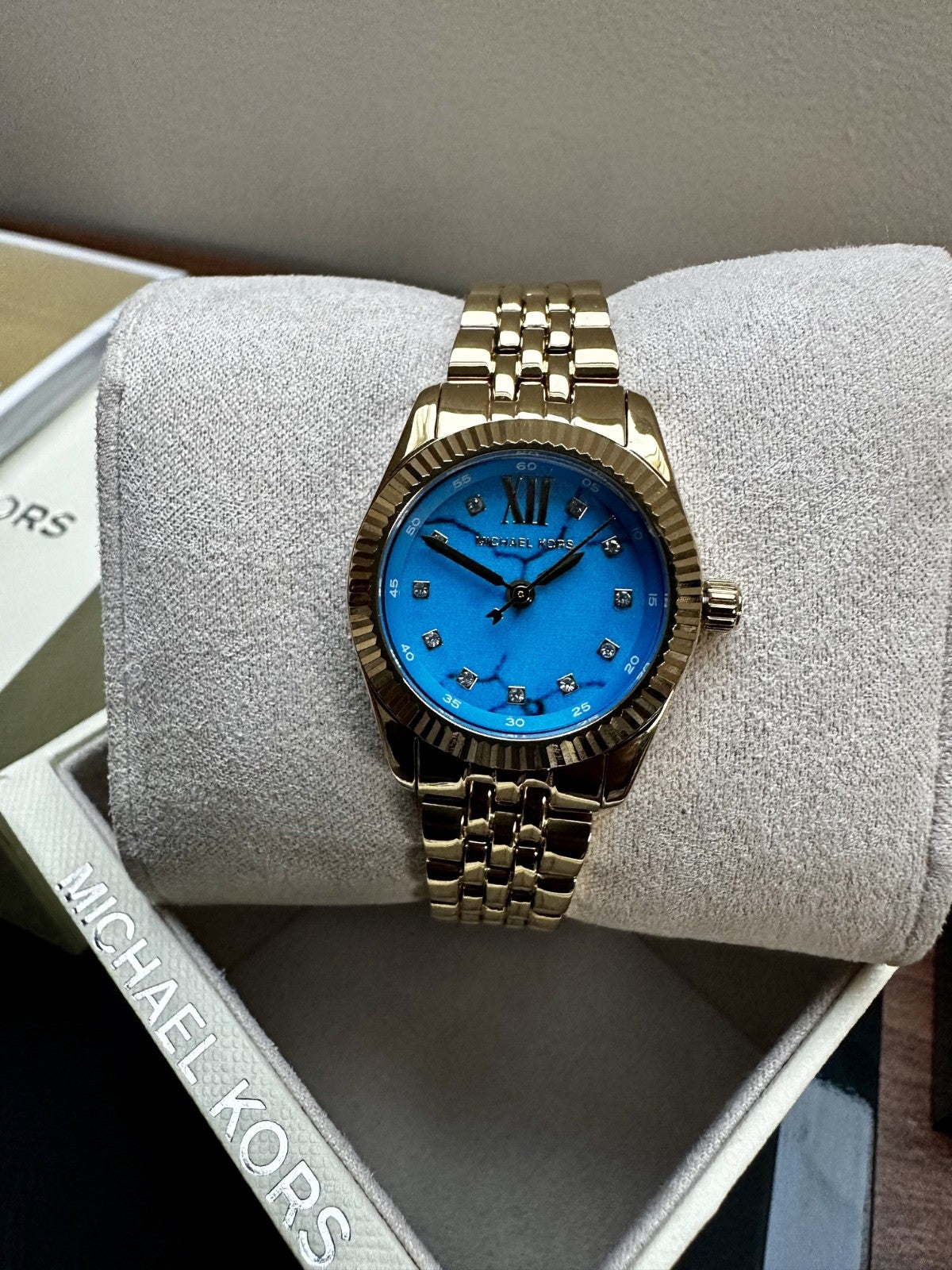 Michael Kors Lexington MK4813 Ladies' Watch, Blue & Gold Tone, 26 mm – photo 2