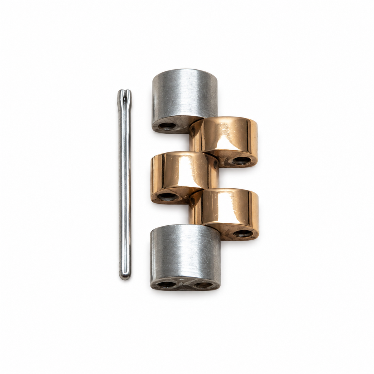 Rose gold and silver 18mm watch link with pin for Vivienne Westwood Seymour and Wallace watches
