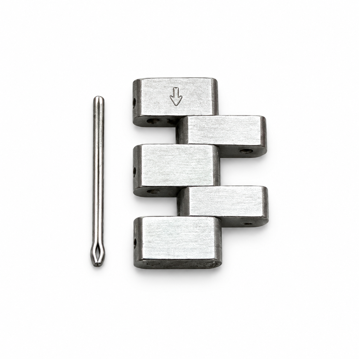 Replacement Link & Pin for Tissot Carson T1222101103300 – Silver, 14mm – detail view 2 on white
