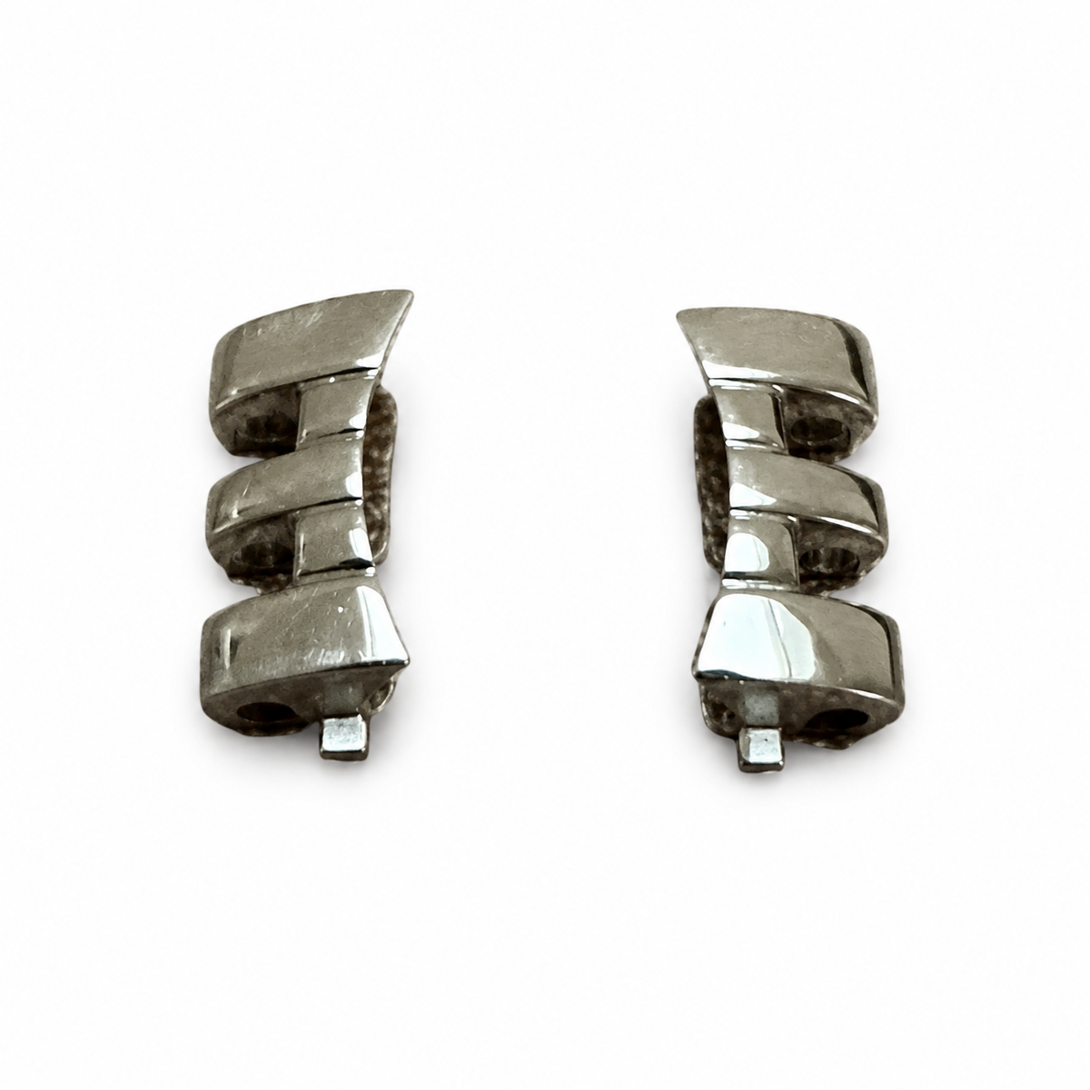 Replacement End Link Pair for Tissot Le Locle T41.1.183.16 – Silver, 12mm – detail view 1 on white